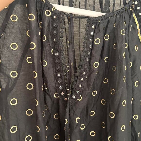 Ramy Brook Silk cotton Nico Mini Cover-Up Dress XS/S ✨ Eyelet Lace Mirror circle - Picture 6 of 8